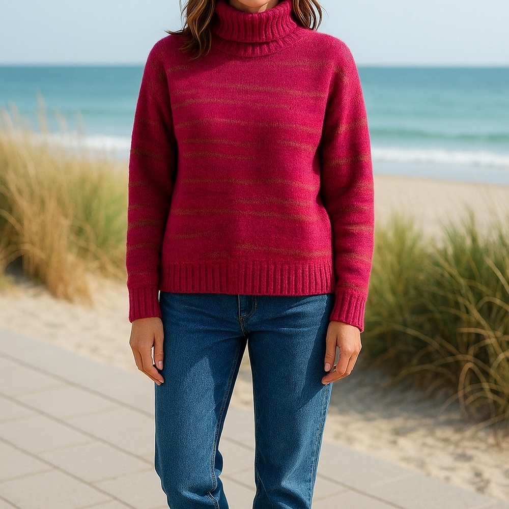 Banana Republic Fuchsia Turtleneck Sweater